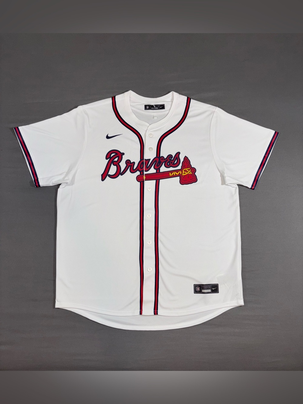 Men’s Nike Atlanta Braves MLB Jersey White Size XL